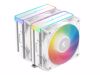 Fotografija izdelka Hladilnik za procesor DeepCool AG620 WH ARGB V2, 2x120mm, bel