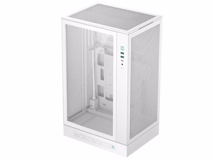 Fotografija izdelka Računalniško ohišje DeepCool CH270 DIGITAL, Micro-ATX, LCD, Kaljeno steklo, belo