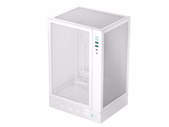 Fotografija izdelka Računalniško ohišje DeepCool CH170 DIGITAL WH, Mini-ITX, LCD, Belo