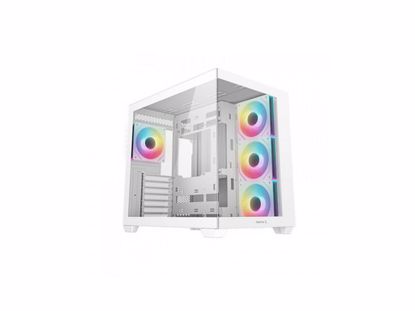 Fotografija izdelka Računalniško ohišje DeepCool CG530 4F WH, ATX, Midi-Tower, ARGB, Kaljeno steklo, belo