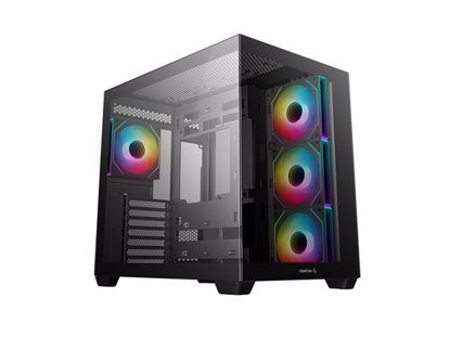 Fotografija izdelka Računalniško ohišje DeepCool CG530 4F, ATX, Midi-Tower, ARGB, Kaljeno steklo, črno