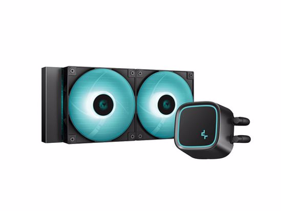 Fotografija izdelka Komplet za tekočinsko hlajenje AIO Liquid Cooler DeepCool LE500 Marrs, 240mm, LED, črn