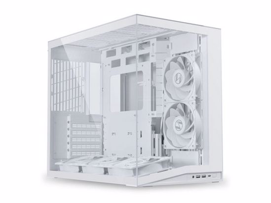 Fotografija izdelka Računalniško ohišje Lian Li O11 Dynamic Mini V2 Flow, ATX, Midi-Tower, kaljeno steklo, belo