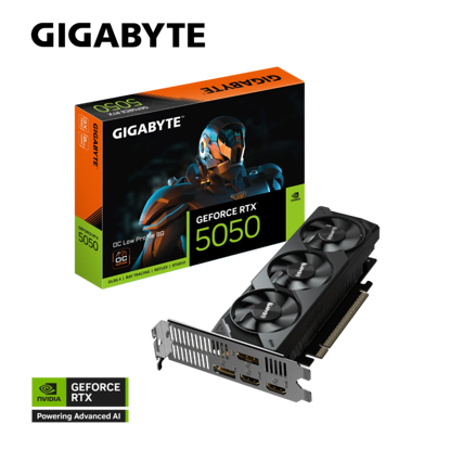 Fotografija izdelka Grafična kartica GIGABYTE GeForce RTX 5050 OC Low Profile 8G, 8GB GDDR6, PCI-E 5.0
