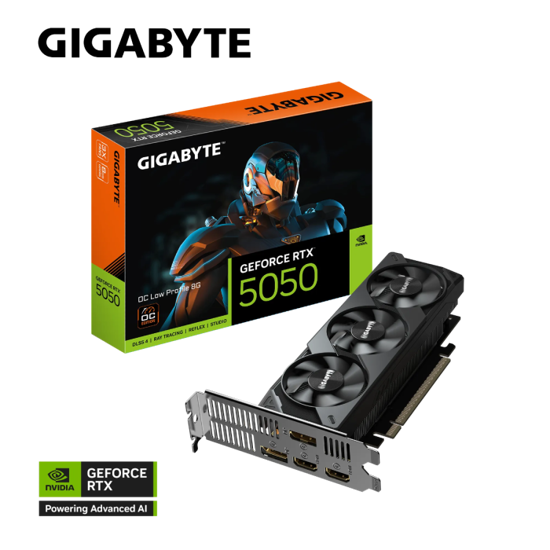 Fotografija izdelka Grafična kartica GIGABYTE GeForce RTX 5050 OC Low Profile 8G, 8GB GDDR6, PCI-E 5.0