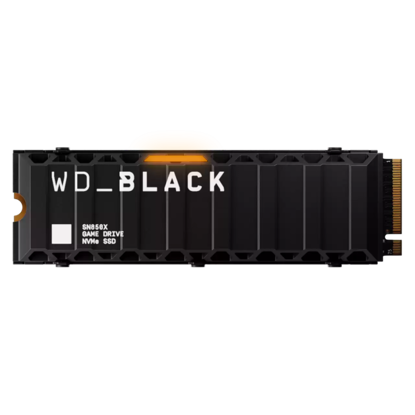 Fotografija izdelka WD 8TB Black SN850X M.2 2280 PCI-e 4.0 NVMe 1.4 SSD disk s hladilnikom