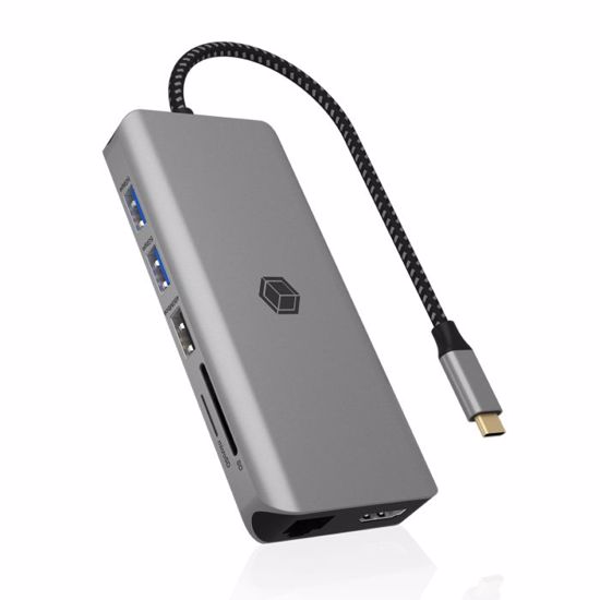 Fotografija izdelka IcyBox IB-DK4061-CPD 12v1 USB-C priklopna postaja za prenosnike s Power Delivery do 100W