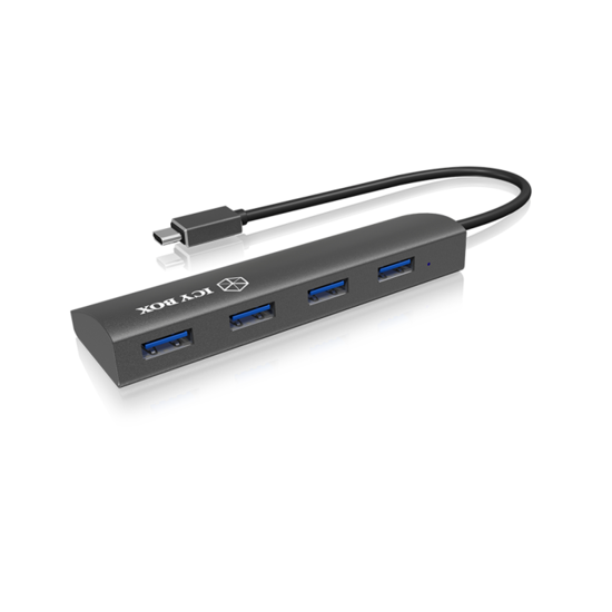 Fotografija izdelka IcyBox IB-AC-6405C USB-C hub na 4x USB-A