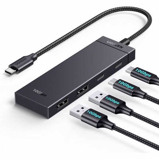 Fotografija izdelka Ugreen USB-C Hub 10Gbps z 2x USB-C 3.2 in 2x USB 3.2