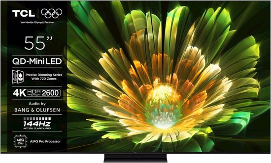 Fotografija izdelka TCL 4K QD-Mini LED HDR PREMIUM 55C79K, Google TV, 144Hz, Ozvočeno z Bang & Olufsen