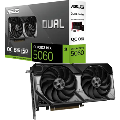 Fotografija izdelka Grafična kartica ASUS Dual GeForce RTX 5060 OC, 8GB GDDR7, PCI-E 5.0 DUAL-RTX5060-O8G