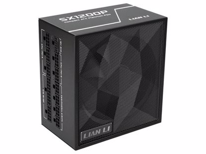 Fotografija izdelka Napajalnik ATX Lian Li SX 1200W, 80PLUS Platinum, PCIe 5.1, ATX 3.1, Modularen, črn SX1200P