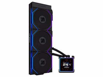 Fotografija izdelka Komplet za tekočinsko hlajenje AIO Liquid Cooler Lian Li HydroShift II LCD-S 360TL, ARGB, črn