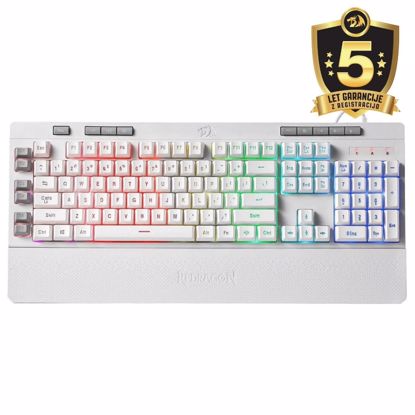 Fotografija izdelka REDRAGON SHIVA K512 RGB WHITE tipkovnica bele barve
