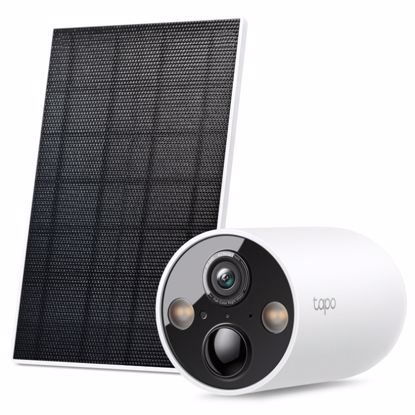 Fotografija izdelka TP-LINK Tapo C425 KIT Smart WiFi 2K QHD 4MP zunanja brezžična baterijska solarni panel bela nadzorna kamera