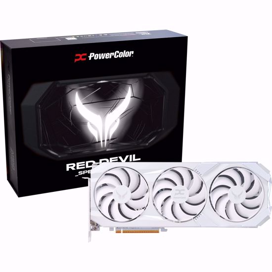 Fotografija izdelka PowerColor Radeon RX 9070 XT Hellhound Spectral White OC 16GB GDDR6 (RDNA4, GDDR6, 3x DisplayPort, 1x HDMI)