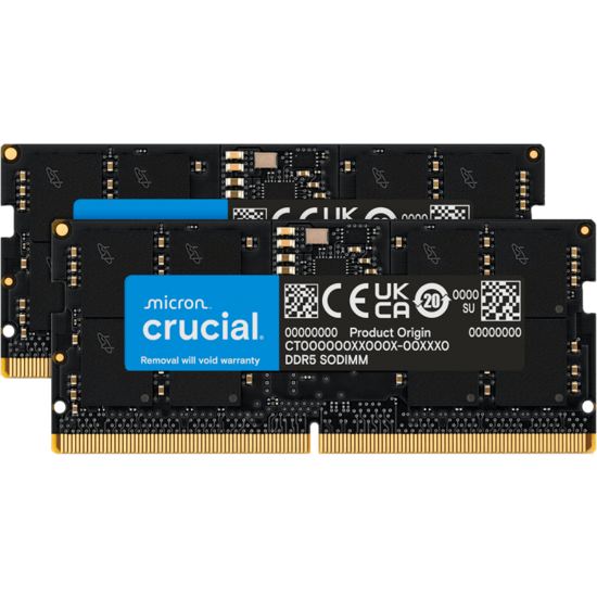 Fotografija izdelka Crucial 32GB Kit (2x16GB) DDR5-5600 SODIMM CL46, 1.1V