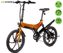 Fotografija izdelka MS ENERGY STREETFLEX i20 električno kolo, zložljivo, 20" pnevmatike, 250W motor, 36V 7.8Ah 280Wh baterija, Shimano, do 50 km, disk zavore, vzmetenje, LCD zaslon, NFC, črno oranžno (Nightfall Sunset)