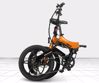 Fotografija izdelka MS ENERGY STREETFLEX i20 električno kolo, zložljivo, 20" pnevmatike, 250W motor, 36V 7.8Ah 280Wh baterija, Shimano, do 50 km, disk zavore, vzmetenje, LCD zaslon, NFC, črno oranžno (Nightfall Sunset)