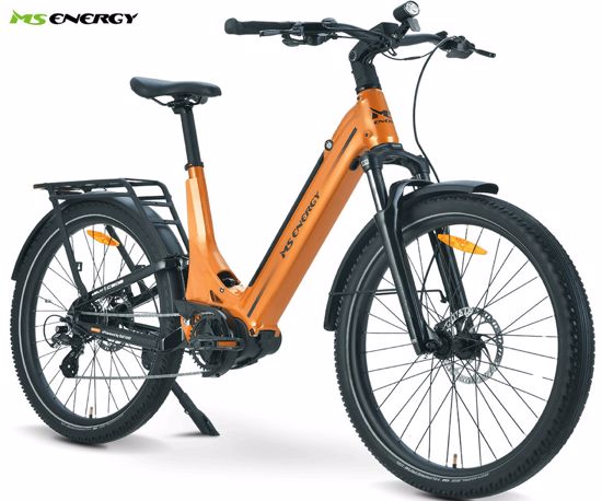 Fotografija izdelka MS ENERGY C502 SUV električno kolo, trekking / cestno / mestno, 27.5" pnevmatike, 250W 70Nm motor, 576Wh 48V 12Ah baterija, do 120km, SHIMANO oprema, TEKTRO disk zavore, polno vzmetenje, LCD zaslon