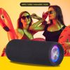 Fotografija izdelka TREVI XR 8A25 prenosni zvočnik, Bluetooth 5.0, TWS, polnilna baterija, RGB LED osvetlitev, USB / AUX / microSD, črn
