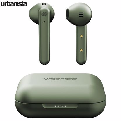 Fotografija izdelka URBANISTA STOCKHOLM PLUS brezžične slušalke s polnilno postajo, Bluetooth, TWS, Olive Green (olivno zelene)
