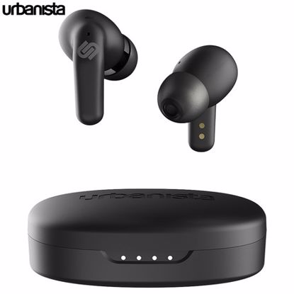 Fotografija izdelka URBANISTA SEOUL brezžične slušalke, Bluetooth® 5.2, TWS, do 32 ur predvajanja, upravljanje na dotik, brezžično polnjenje, nizka zakasnitev, črne (Midnight Black)