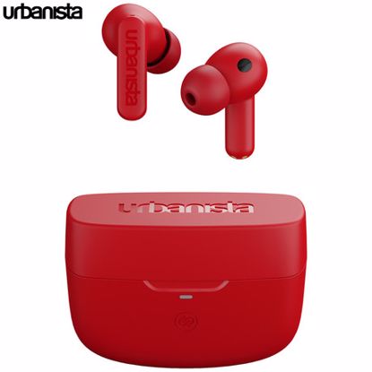 Fotografija izdelka URBANISTA ATLANTA brezžične slušalke, Bluetooth® 5.2, TWS, ANC, do 34 ur predvajanja, upravljanje na dotik, IPX4 vodoodpornost, USB Type-C, rdeče (Vibrant Red)