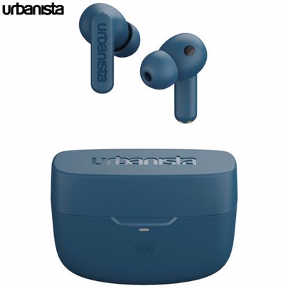 Fotografija izdelka URBANISTA ATLANTA brezžične slušalke, Bluetooth® 5.2, TWS, ANC, do 34 ur predvajanja, upravljanje na dotik, IPX4 vodoodpornost, USB Type-C, modre (Steel Blue)