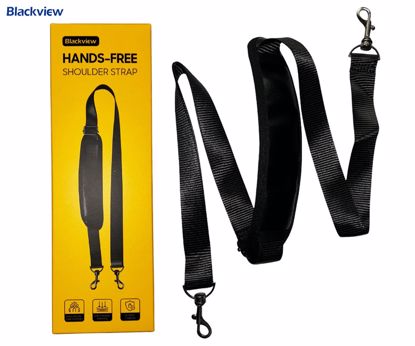 Fotografija izdelka Blackview C04 naramni trak, za model ACTIVE 7 / ACTIVE 8 PRO / ACTIVE 10 PRO / ACTIVE 12 PRO, trpežen material, nastavljiva dolžina, oblazinjeno usnje, ergonomska oblika, črn