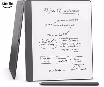 Fotografija izdelka AMAZON KINDLE Scribe e-bralnik, 10.2", 16GB, Dual WIFI, Bluetooth, 3000mAh polnilna baterija, prednja osvetlitev, pisalo Premium Pen Plus, USB Type-C, črn (Tungsten)