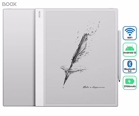 Fotografija izdelka BOOX Note Max e-bralnik / tablični računalnik, 13.3", Android, 6GB+128GB, WIFI, Bluetooth 5.0, USB Type-C, + pisalo Pen Plus, bel