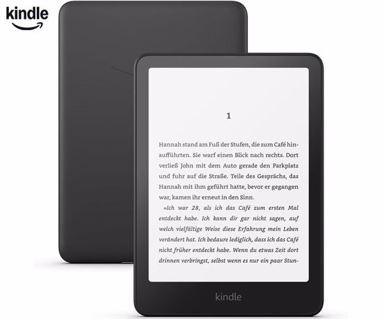 Fotografija izdelka AMAZON KINDLE Paperwhite e-bralnik, 12. Gen, 7", 16GB, ADDS, Dual WIFI, Bluetooth, 3000mAh polnilna baterija, prednja osvetlitev, IPX8 vodoodpornost, USB Type-C, črn (Metallic Black)