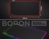 Fotografija izdelka GENESIS BORON 500 XXL RGB podloga za miško, 800x400mm, RGB LED osvetlitev, gladka površina, protizdrsna podlaga, prešiti robovi, črna