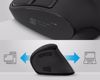 Fotografija izdelka Natec EUPHONIE PRO vertikalna brezžična miška, ergonomska, Bluetooth / USB 2.4GHz, 4000DPI, 9 gumbov, tiha stikala, polnilna baterija, senzor Blue Sense, OLED zaslon, pomnilnik, USB Type-C, črna