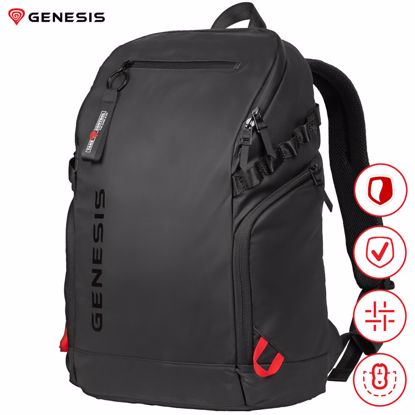 Fotografija izdelka GENESIS PALLAD 420 univerzalni 2v1 nahrbtnik, za prenosnike do 15.6", 18L, potovalni / gaming, nastavljiv, trpežen, 6 žepov, prilagodljiv, vodoodporen, Trolley sistem, črn