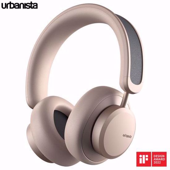 Fotografija izdelka URBANISTA LOS ANGELES brezžične SOLARNE slušalke, Bluetooth, solarno polnjenje, upravljanje na dotik, aplikacija, ANC, USB Type-C, zlate (Sand Gold)