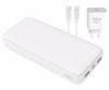 Fotografija izdelka Platinet PMPB20SET 3v1 komplet powerbank polnilna baterija, +adapter 20W, +kabel 100cm,, 20.000mAh, Power Delivery, 2x USB Type-A, 1x USB Type-C, 1x microUSB, LED indikatorji, bel