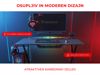 Fotografija izdelka GENESIS HOLM 300 RGB gaming miza, profesionalna, ergonomska, RGB LED osvetlitev, stojalo za monitor, nosilci za pijačo / gamepad / slušalke, 3x USB Type-A vhod, brezžični polnilec, karbon stil, črna