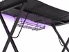Fotografija izdelka GENESIS HOLM 300 RGB gaming miza, profesionalna, ergonomska, RGB LED osvetlitev, stojalo za monitor, nosilci za pijačo / gamepad / slušalke, 3x USB Type-A vhod, brezžični polnilec, karbon stil, črna