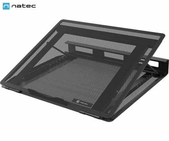 Fotografija izdelka Natec TERN 2 stojalo za prenosnike, do 17.3", 8 stopenj naklona, kovina, organizacija kablov, visokokakovostni materiali, protizdrsni elementi, zložljiva oblika, črno