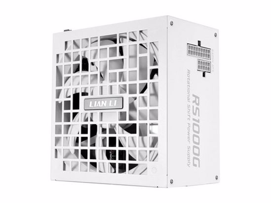 Fotografija izdelka Napajalnik ATX Lian Li RS 1000W, 80 PLUS Gold, 12V-2×6, HUB, Modularen, bel