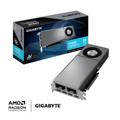 Fotografija izdelka Grafična kartica GIGABYTE Radeon AI PRO R9700, 32GB GDDR6, PCI-E 5.0