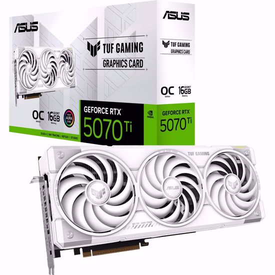 Fotografija izdelka Asus GeForce RTX 5070 Ti TUF GAMING OC 16GB GDDR7 WHITE Edition (DLSS 4, 3x DisplayPort, 2x HDMI 2.1)