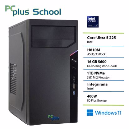 Fotografija izdelka PCPLUS School Ultra 5 225 16GB 1TB Windows 11 PRO EDU (samo za izobraževalne ustanove) namizni računalnik