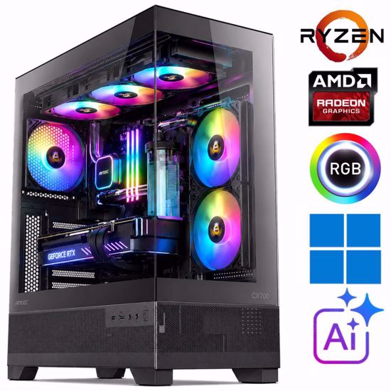 Fotografija izdelka @Gamer ⚡RAPTOR Ryzen7 8700F | 32GB DDR5 | SSD 2TB  NVMe | AMD RX9070XT-16GB | Vodno hlajenje | Windows 11 PRO | Gaming namizni