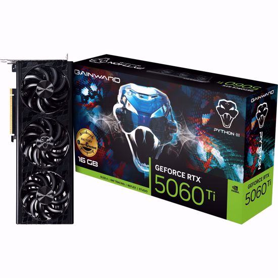 Fotografija izdelka Gainward GeForce RTX 5060 Ti Python III OC 16GB GDDR7GRAF (DLSS 4, 3x DisplayPort, 1x HDMI 2.1)