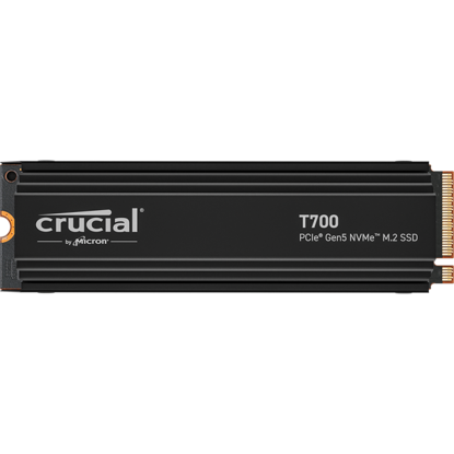 Fotografija izdelka Crucial T700 4TB PCIe Gen5 NVMe M.2 SSD s hlajenjem