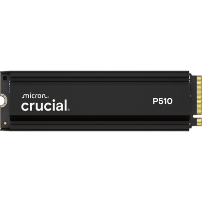 Fotografija izdelka Crucial P510 2TB PCIe Gen5 NVMe 2280 M.2 SSD s hladilnikom