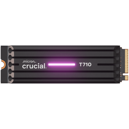Fotografija izdelka Crucial T710 2TB PCIe Gen5 NVMe 2280 M.2 SSD s hlajenjem